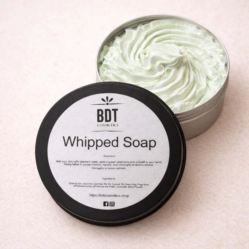 Creamy moisturizing whipped soap for dry sensitive skin