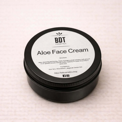 Organic aloe vera face cream suitable for all skin types